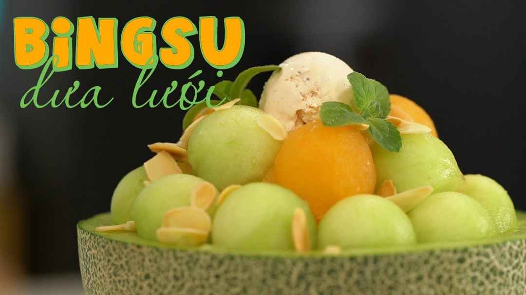 Bingsu dưa lưới thơm ngon, đẹp mắt rất “được lòng” giới trẻ